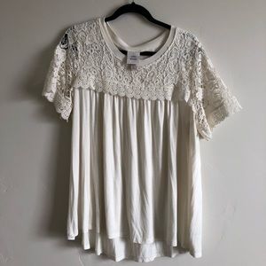 Cream lace top